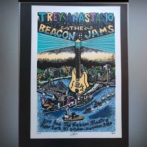 Autographed Phish Trey Anastasio Beacon Jams Phish Jim Pollock Poster